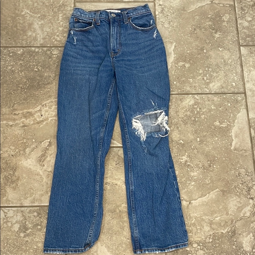 Abercrombie & Fitch The 90s Straight Ultra‎ High Rise sz 24 xs